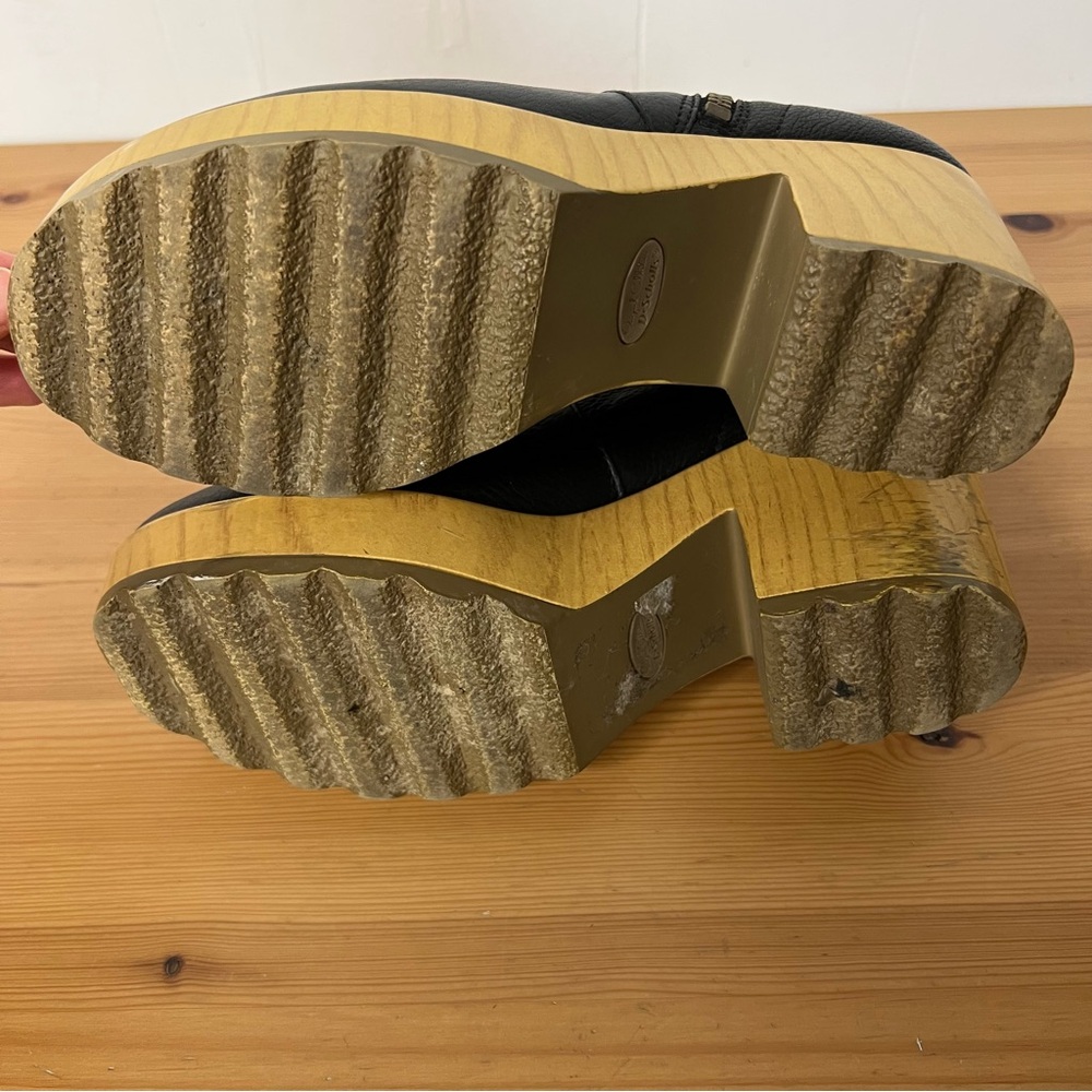 Dr. Scholl's Black Ankle Boots with Tan Sole - Picture 6 of 10